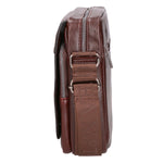 Borsa a tracolla uomo in pelle PU Casual PCL3081-BROWN Northampton Polo Club