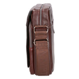 Borsa a tracolla uomo in pelle PU Casual PCL3081-BROWN Northampton Polo Club