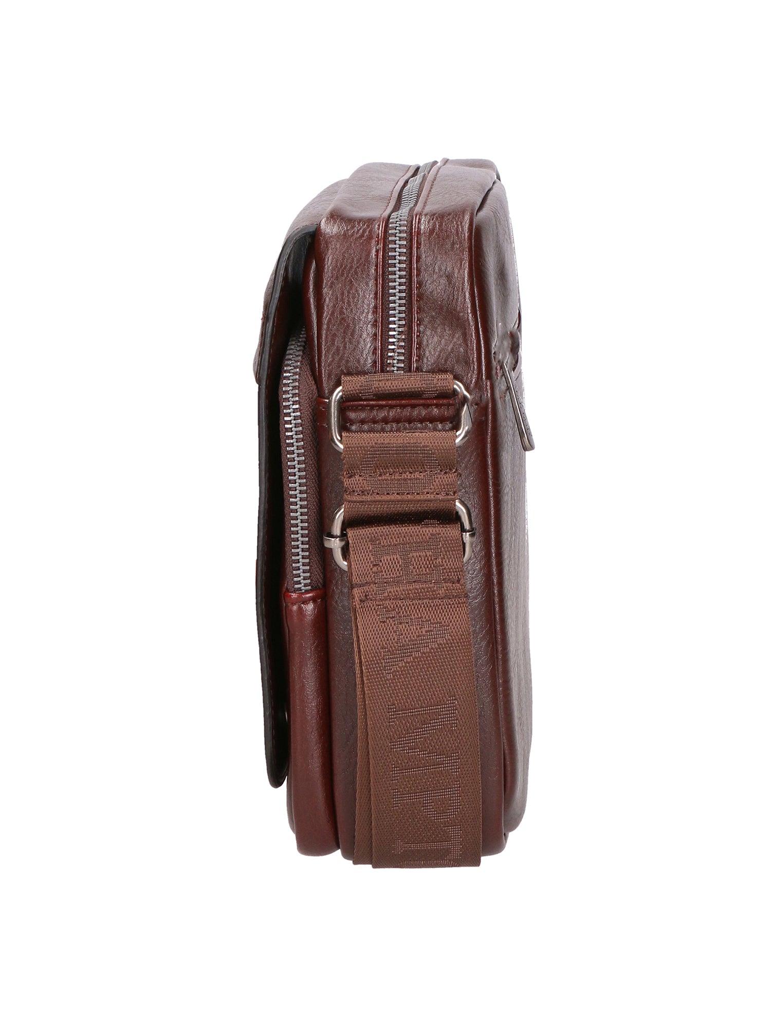 Borsa a tracolla uomo in pelle PU Casual PCL3081-BROWN Northampton Polo Club