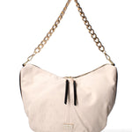 Borsa a spalla da donna 100% tessuto JR-W-1118TP-BONE - BLACK-GOLD John Richmond