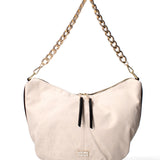 Borsa a spalla da donna 100% tessuto JR-W-1118TP-BONE - BLACK-GOLD John Richmond