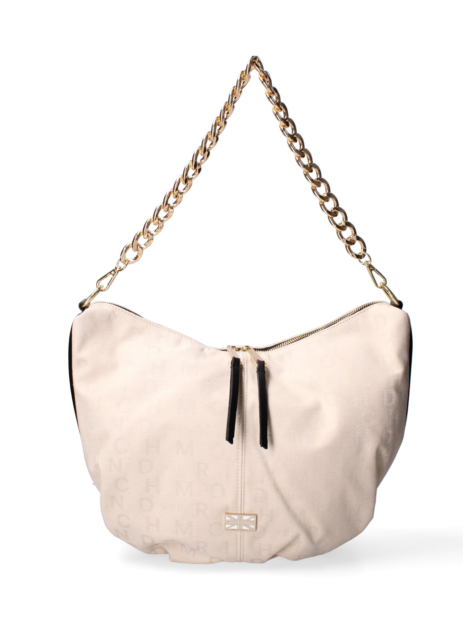 Borsa a spalla da donna 100% tessuto JR-W-1118TP-BONE - BLACK-GOLD John Richmond