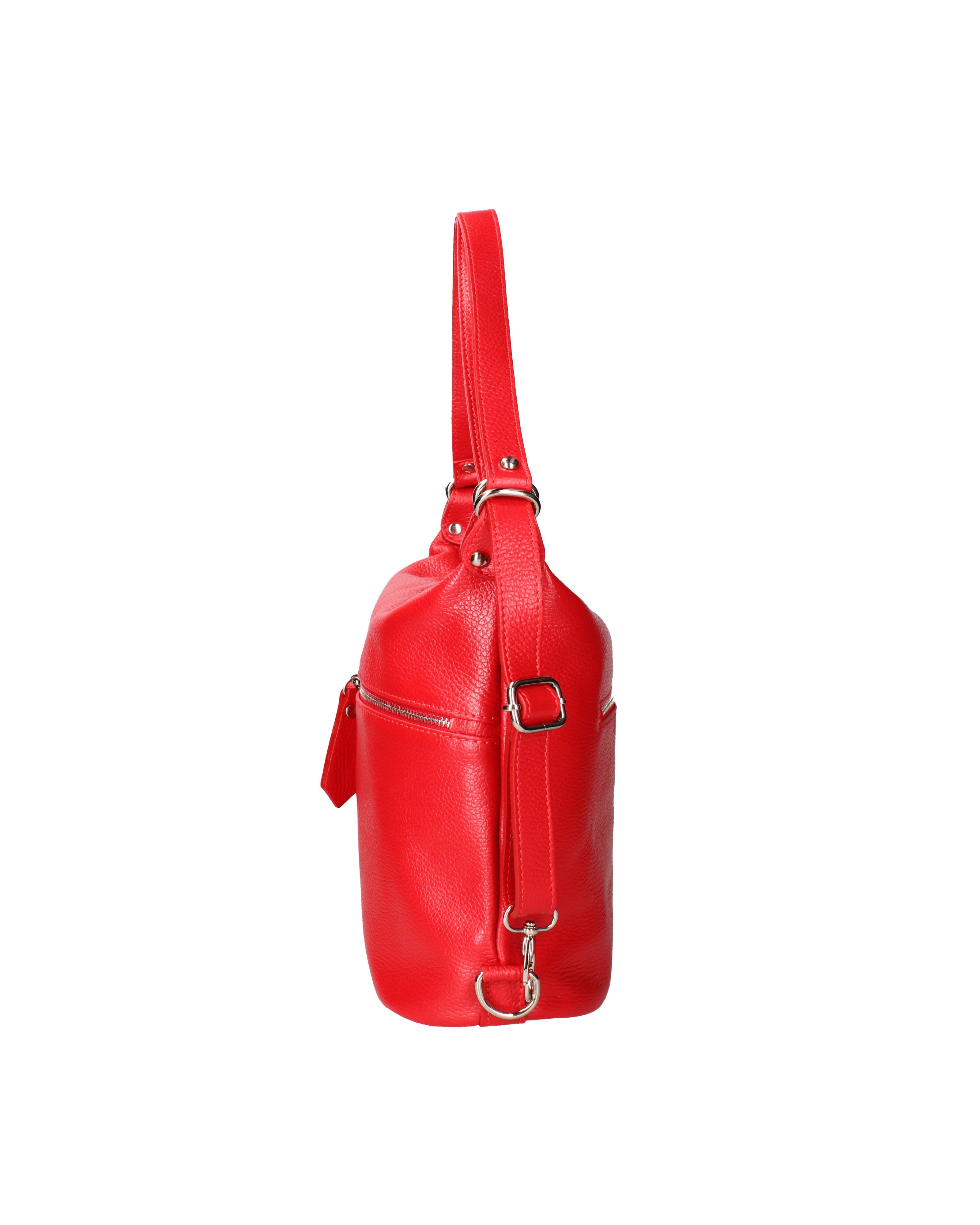 Bianca Borsa a spalla da donna Vera pelle 07136-D58 ROSSO FUOCO Viola Castellani