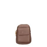 Borsa a tracolla donna Ecopelle e zip 601-1-TAUPE Diana&co