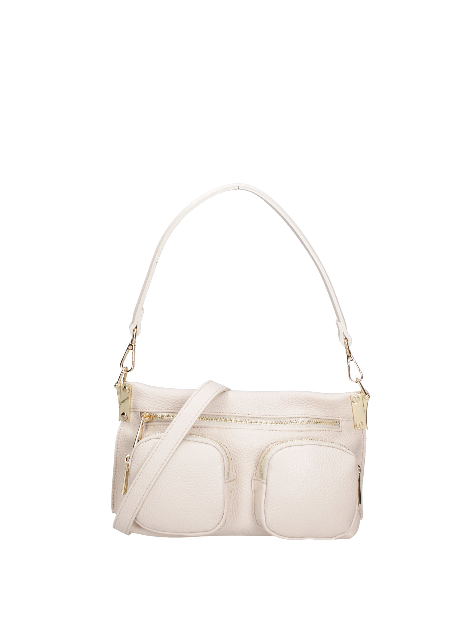 Borsa a spalla da donna Vera pelle 07147-D37 LATTE Roberta Rossi