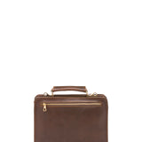 Borsa a mano unisex in vera pelle Made in Italy 4506-TESTA DI MORO Alessia Firenze