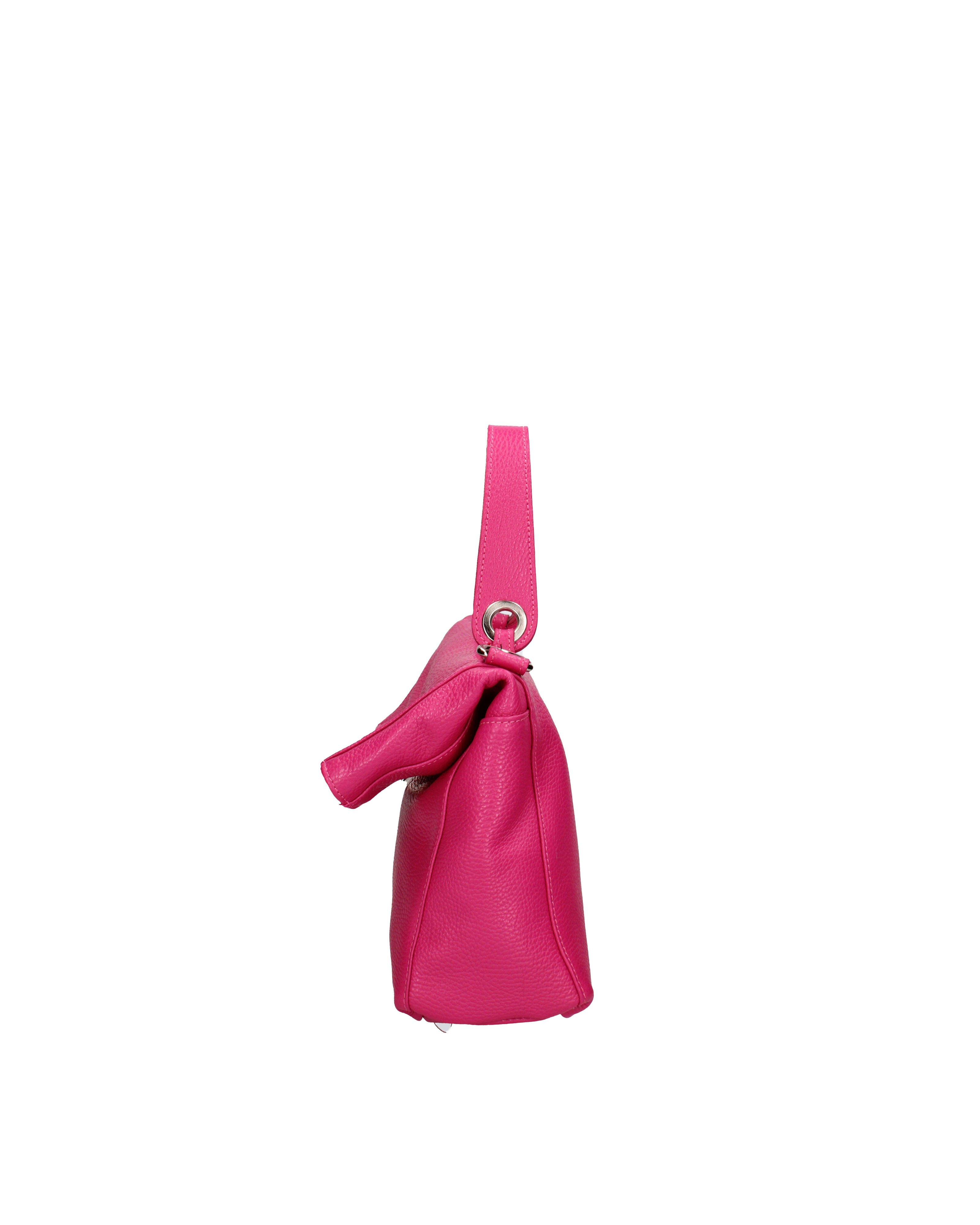 Borsa a spalla da donna Vera pelle 07159-D02 FUXIA Viola Castellani