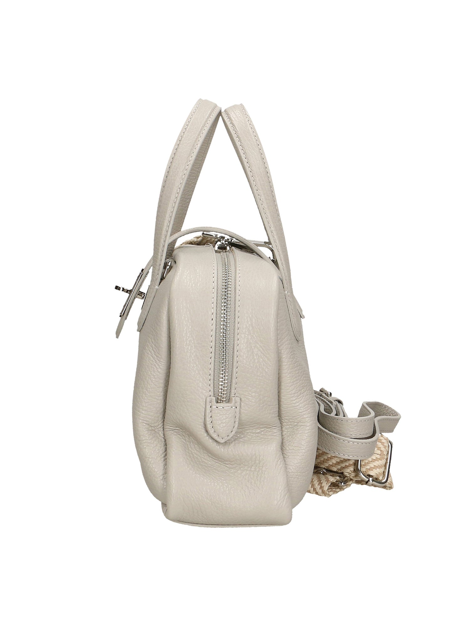 Orietta Borsa a mano da donna Vera pelle 01669-D86 GRIGIO PERLA PEARL GREY Gave Lux