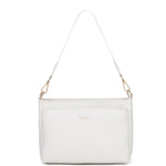 Borsa a spalla da donna 100% pelle vegana PU 703-1PT-WHITE Diana&co