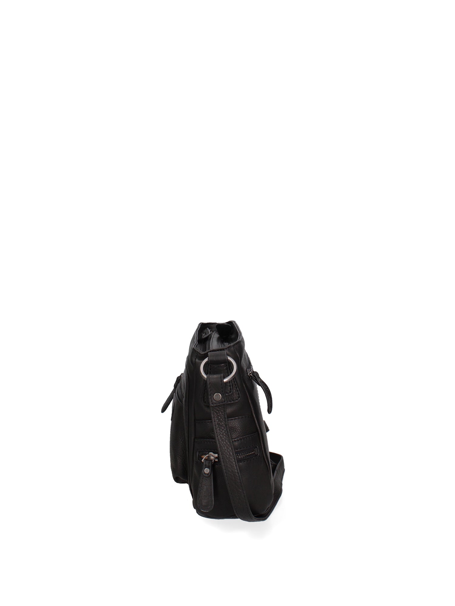 Borsa a tracolla da uomo Vera pelle HILB-3345-NERO Hill Burry