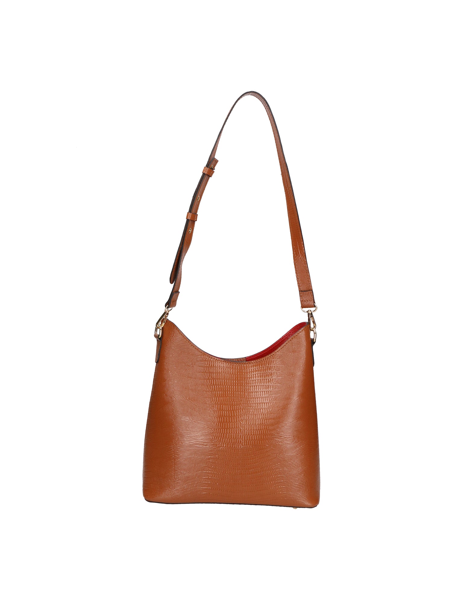 Carmine Borsa a spalla da donna Vera pelle 05442-LU17 CUOIO COGNAC Gave Lux
