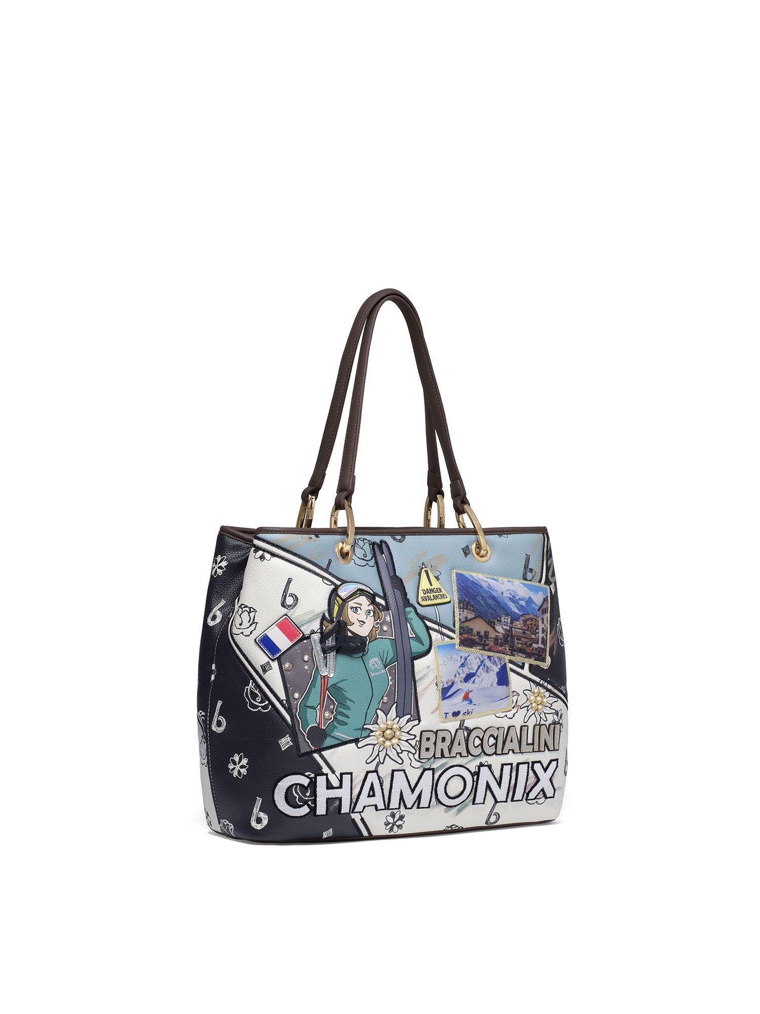 Alysia Borsa a spalla da donna PVC B16805-UNICO Braccialini