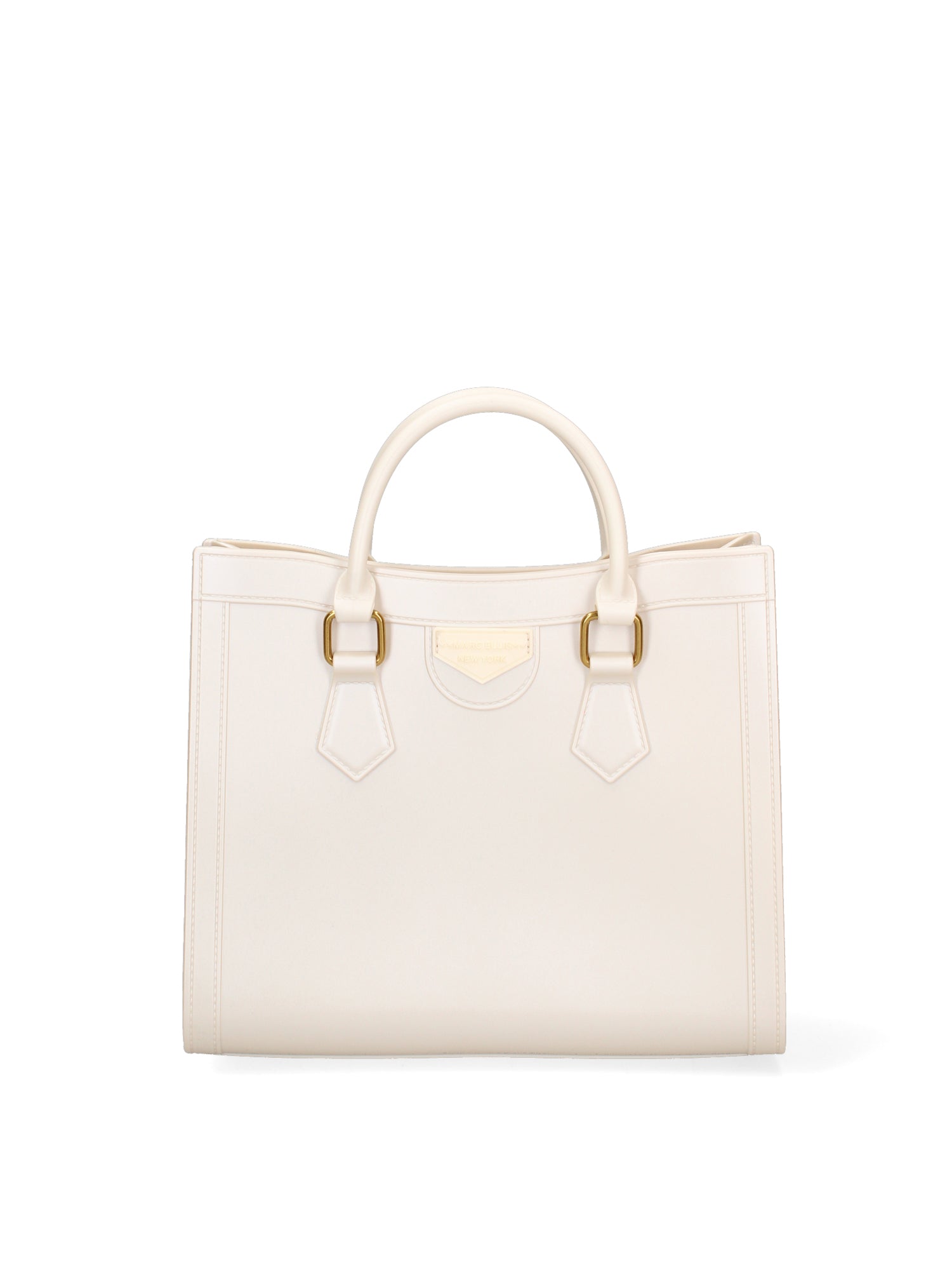 Borsa a mano da donna 100% Pvc FLAT-WOOD-M 24-WHITECAP - LIGHT OTTONE Marc Ellis