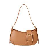 Borsa a spalla da donna 100% vera pelle 07213-L125 CAMEL Roberta Rossi