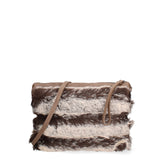 Volante Borsa a mano da donna Vera Pelle 8477-FANGO Gave Lux