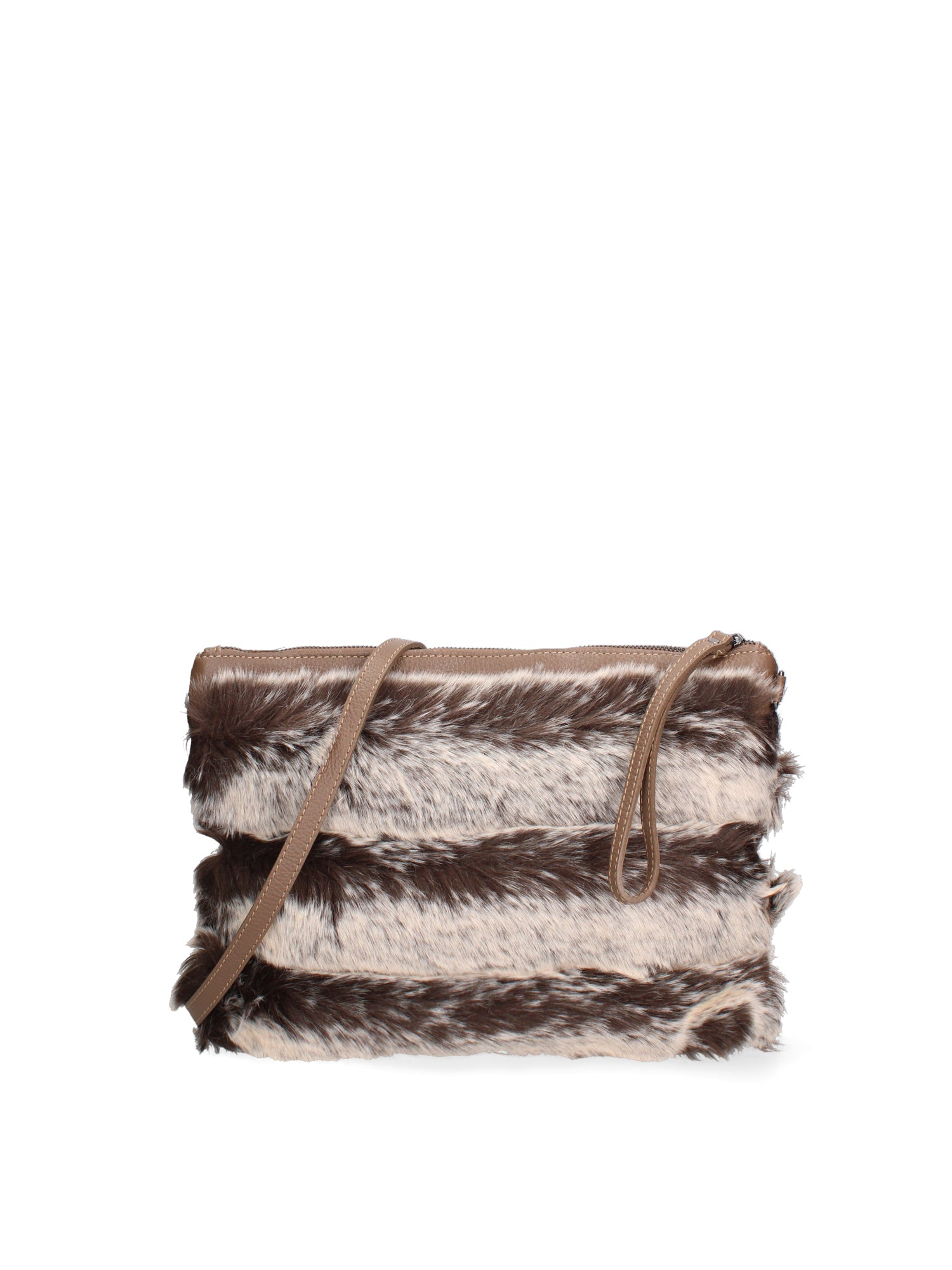 Volante Borsa a mano da donna Vera Pelle 8477-FANGO Gave Lux