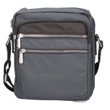 Borsa a tracolla uomo 100% pelle PU PCL3020-GREY+BLACK Northampton Polo Club