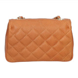 Carolina Borsa a spalla da donna Vera pelle 1073-S17 CUOIO SCURO Gave Lux