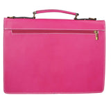 Dafne Borsa da lavoro unisex Vera pelle 7004-FUXIA Gave Lux