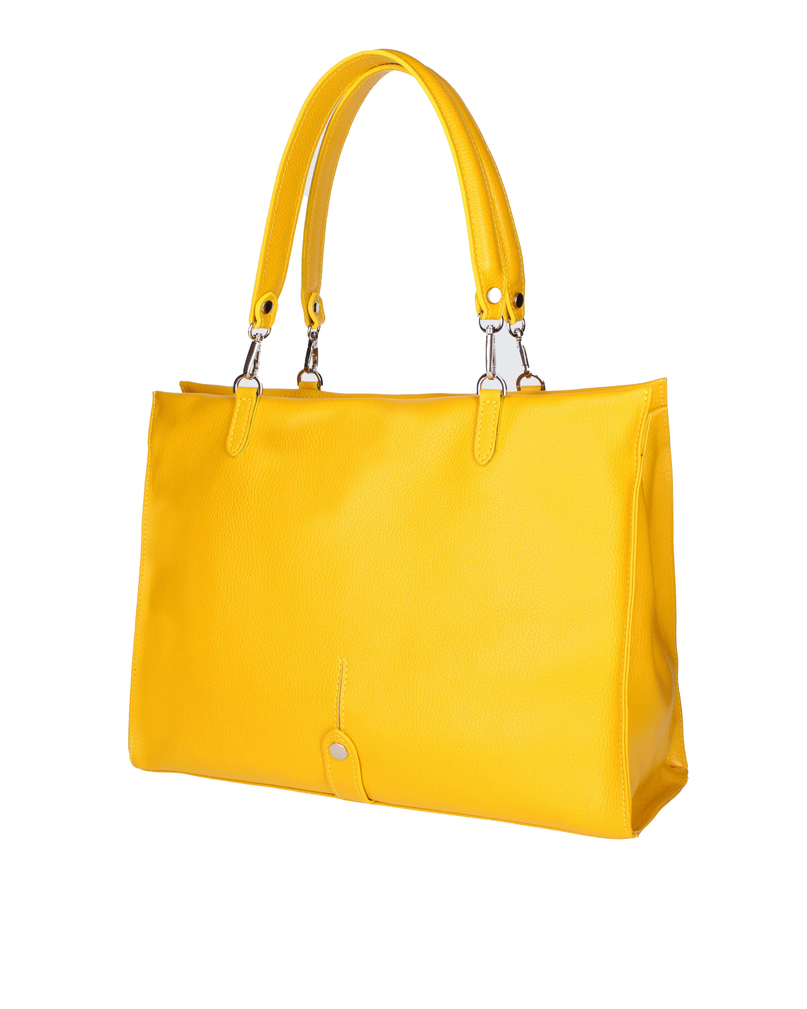 Borsa a mano da donna 100% vera pelle 07138-D04 GIALLO Roberta Rossi