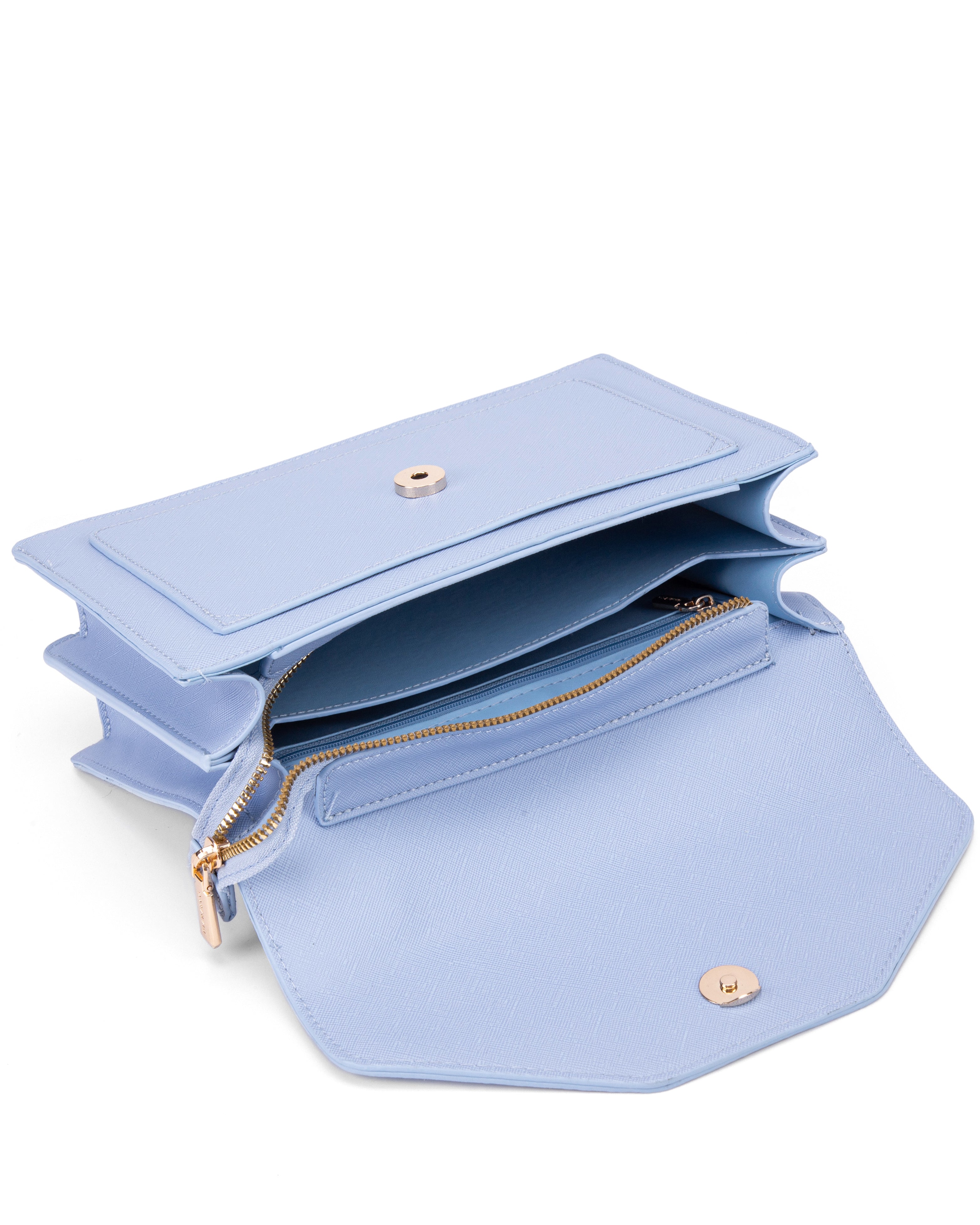 Borsa a mano da donna 100% pelle vegana PU 700-2PT-BABYBLUE Diana&co