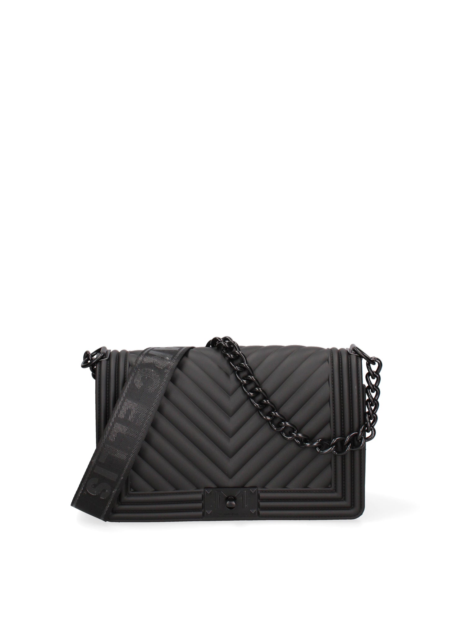 Borsa a mano da donna 100% Pvc FLAT-M 24-BLACK - BLACK Marc Ellis
