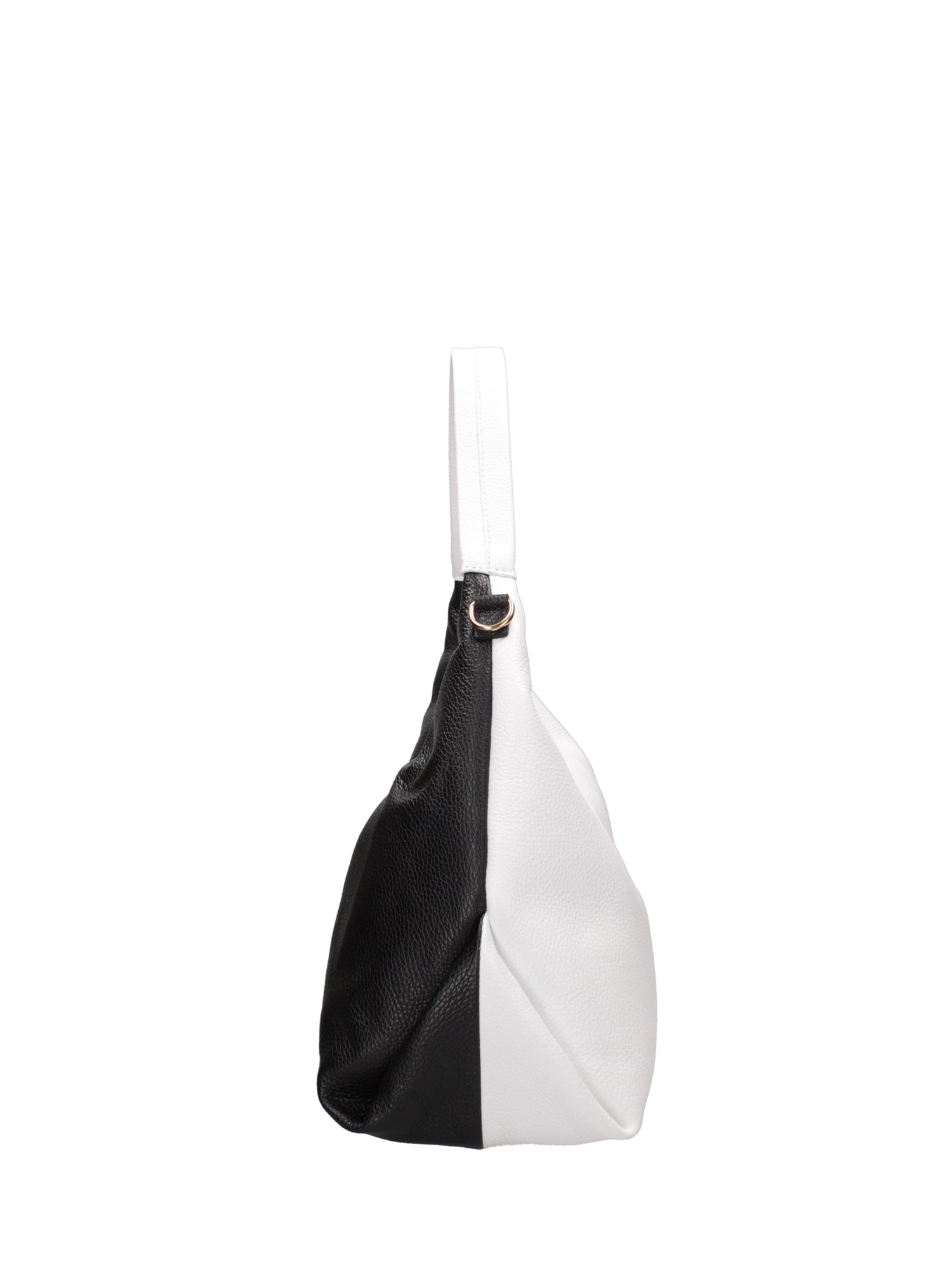 Borsa a spalla da donna Vera pelle 07233-BIANCO+D28 NERO Roberta Rossi