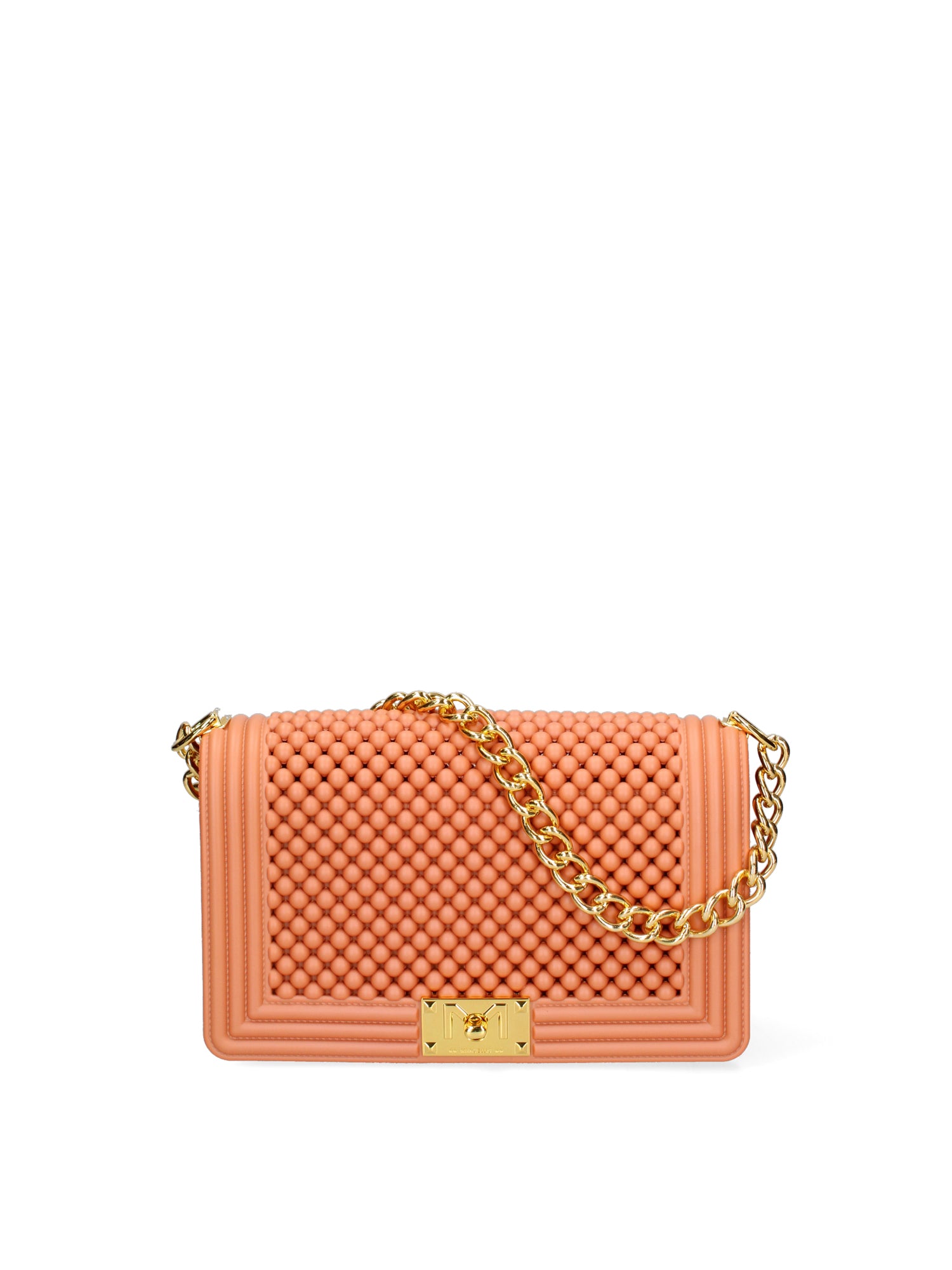 Borsa a mano da donna 100% Pvc FLAT-M-BALL 24-DARK RUST - GOLD Marc Ellis