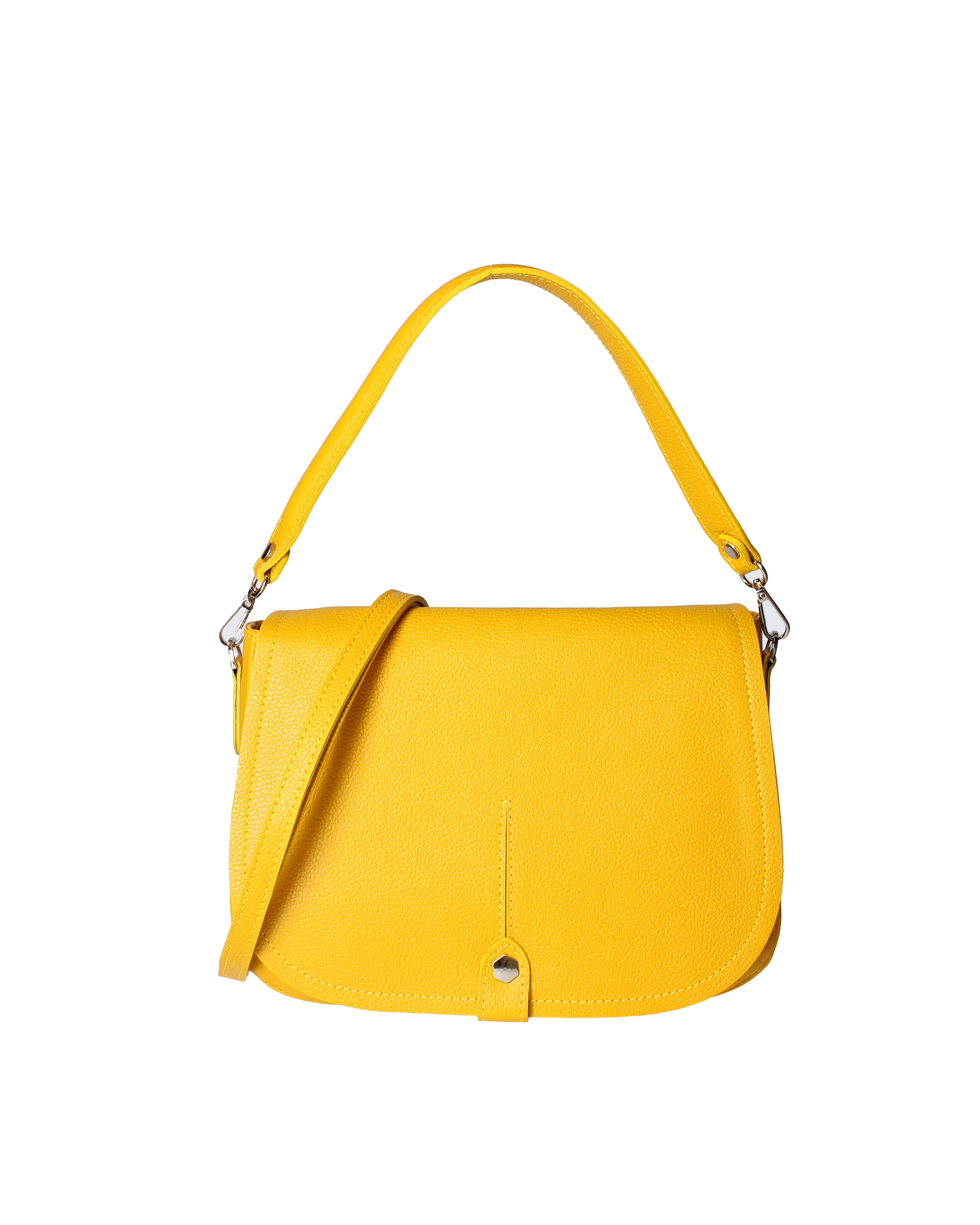Sabina Borsa a spalla da donna Vera pelle 07139-D04 GIALLO Viola Castellani