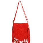 Solana Borsa a tracolla da donna Vera pelle 1518-ROSSO Gave Lux