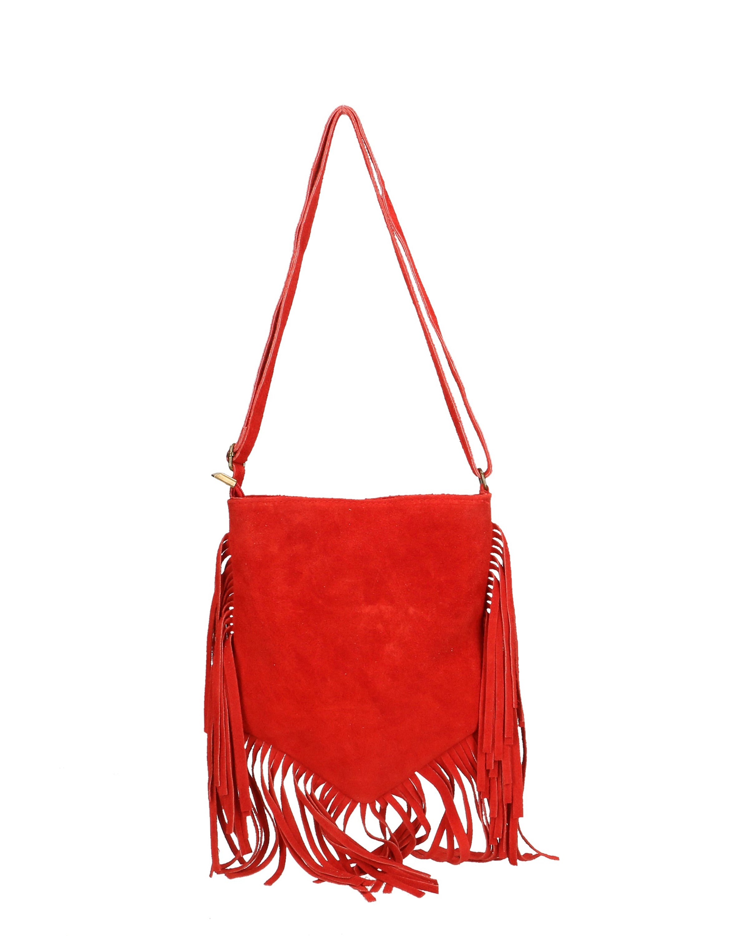 Solana Borsa a tracolla da donna Vera pelle 1518-ROSSO Gave Lux