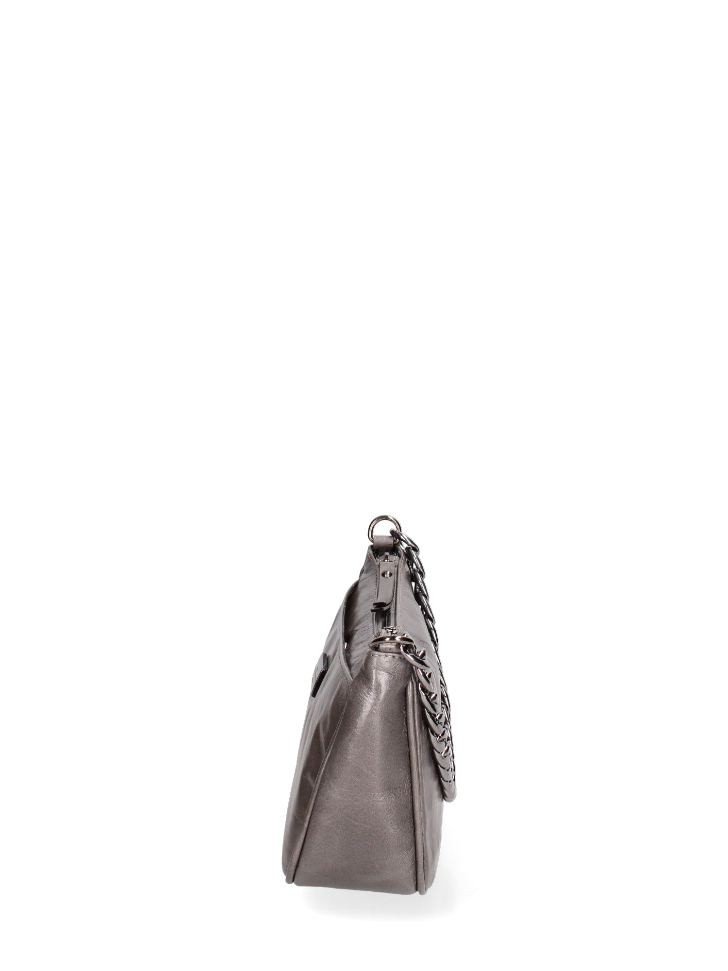 Borsa a spalla da donna Vera pelle JR-W-1188SHINY-D. GREY-CDF John Richmond