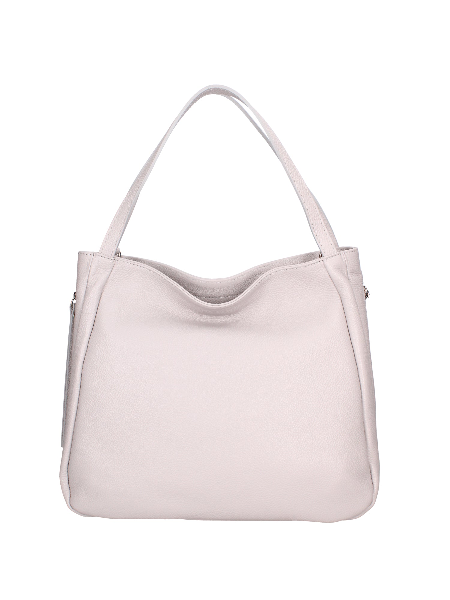 Borsa a spalla da donna Misto pelle e tessuto 07155-D86 GRIGIO PERLA Roberta Rossi