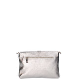 Borsa a mano da donna Vera pelle 07163-L001 ARGENTO Viola Castellani