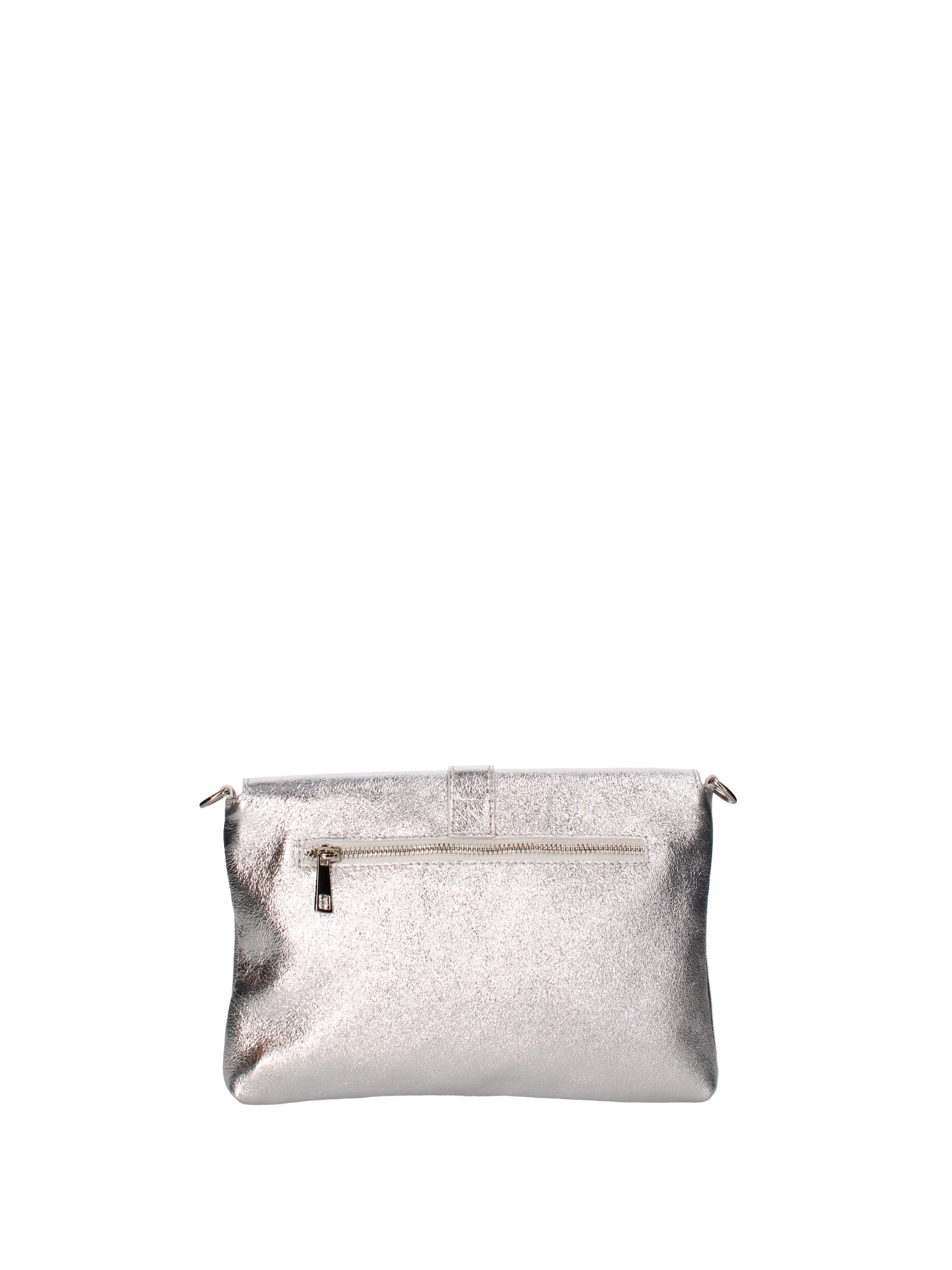 Borsa a mano da donna Vera pelle 07163-L001 ARGENTO Viola Castellani