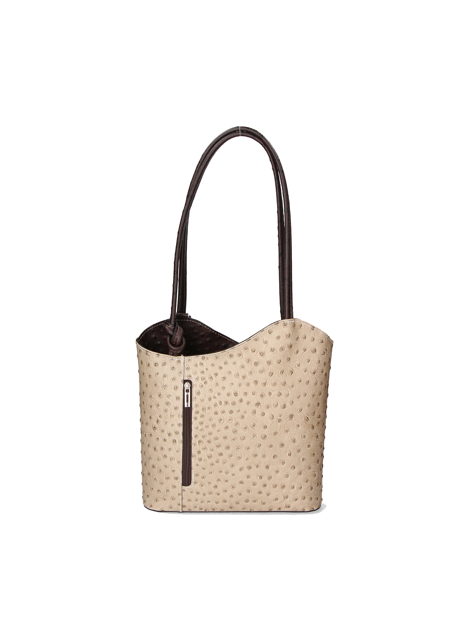 Chanel 3005-04 TAUPE 14 T.MORO Zaino da donna in vera pelle Gave Lux