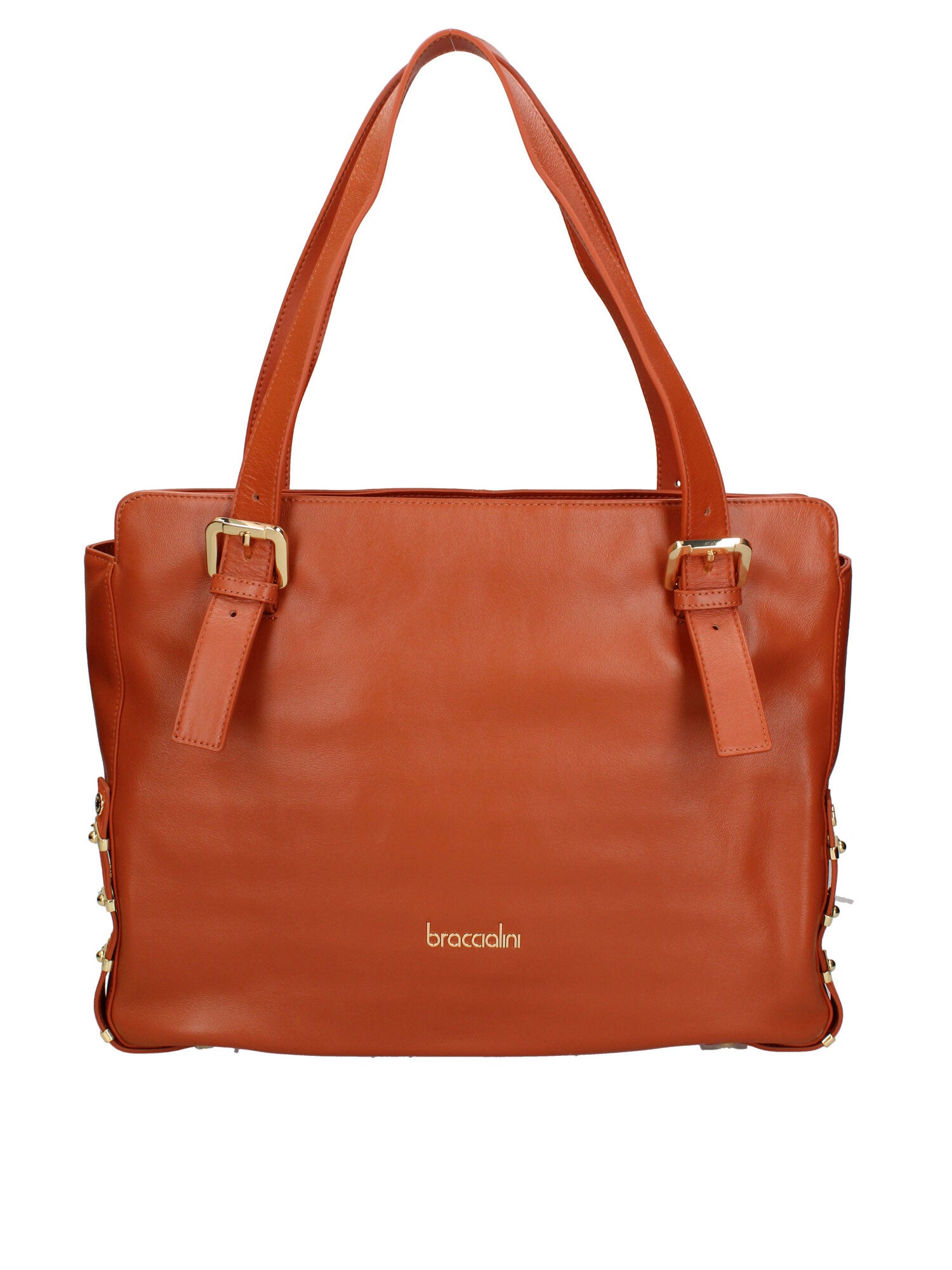 Cesena Borsa a spalla da donna 100% pelle B17221-MARRONE Braccialini