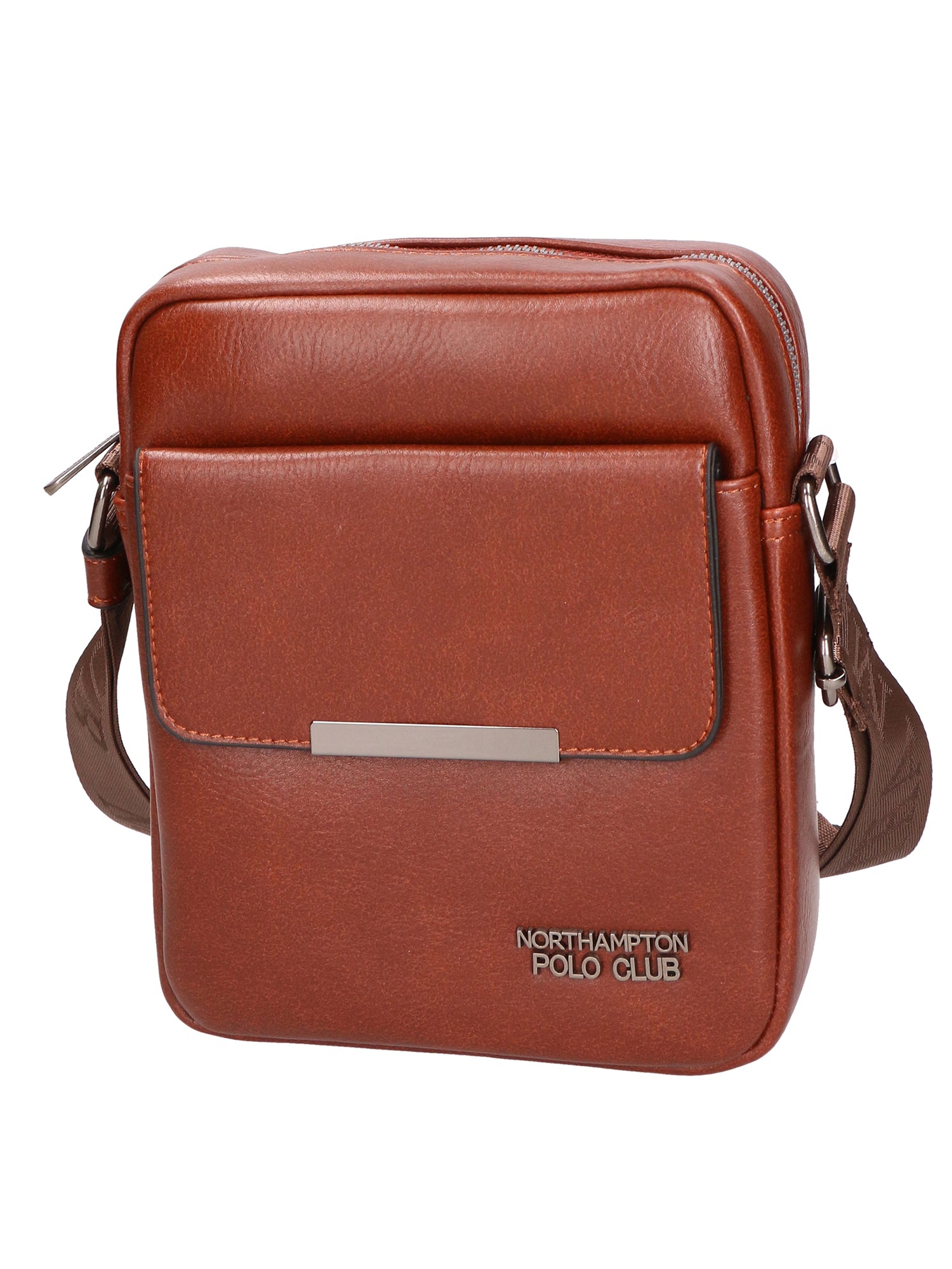 Borsa a tracolla uomo in pelle PU Casual PCL3079-COFFEE Northampton Polo Club