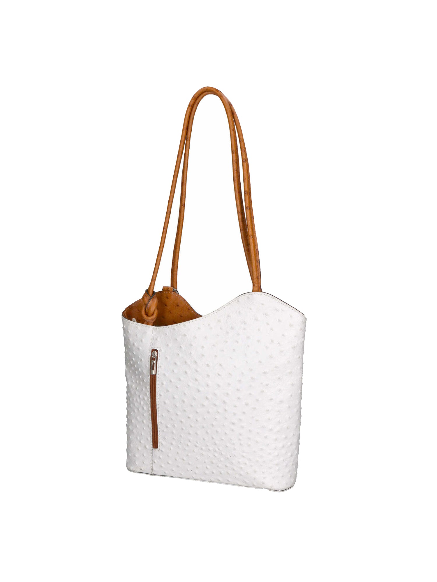 Chanel 3005-01 BIANCO 06 CUOIO Zaino da donna in vera pelle Gave Lux