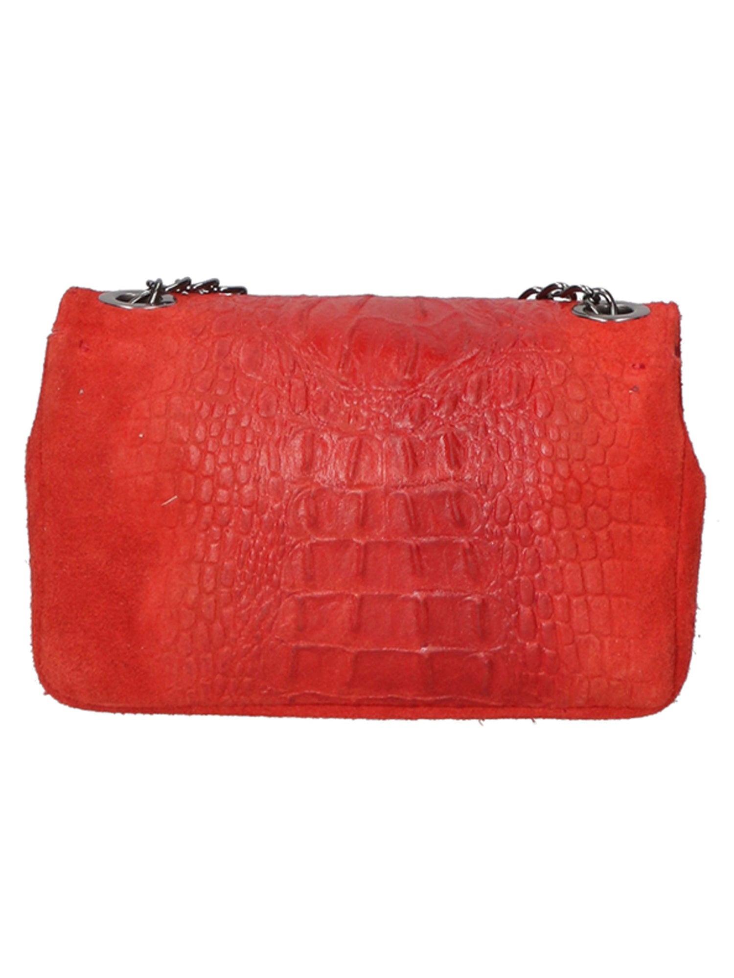 Camilla Borsa a tracolla da donna Pelle scamosciata croco 10029-ROSSO RED Gave Lux