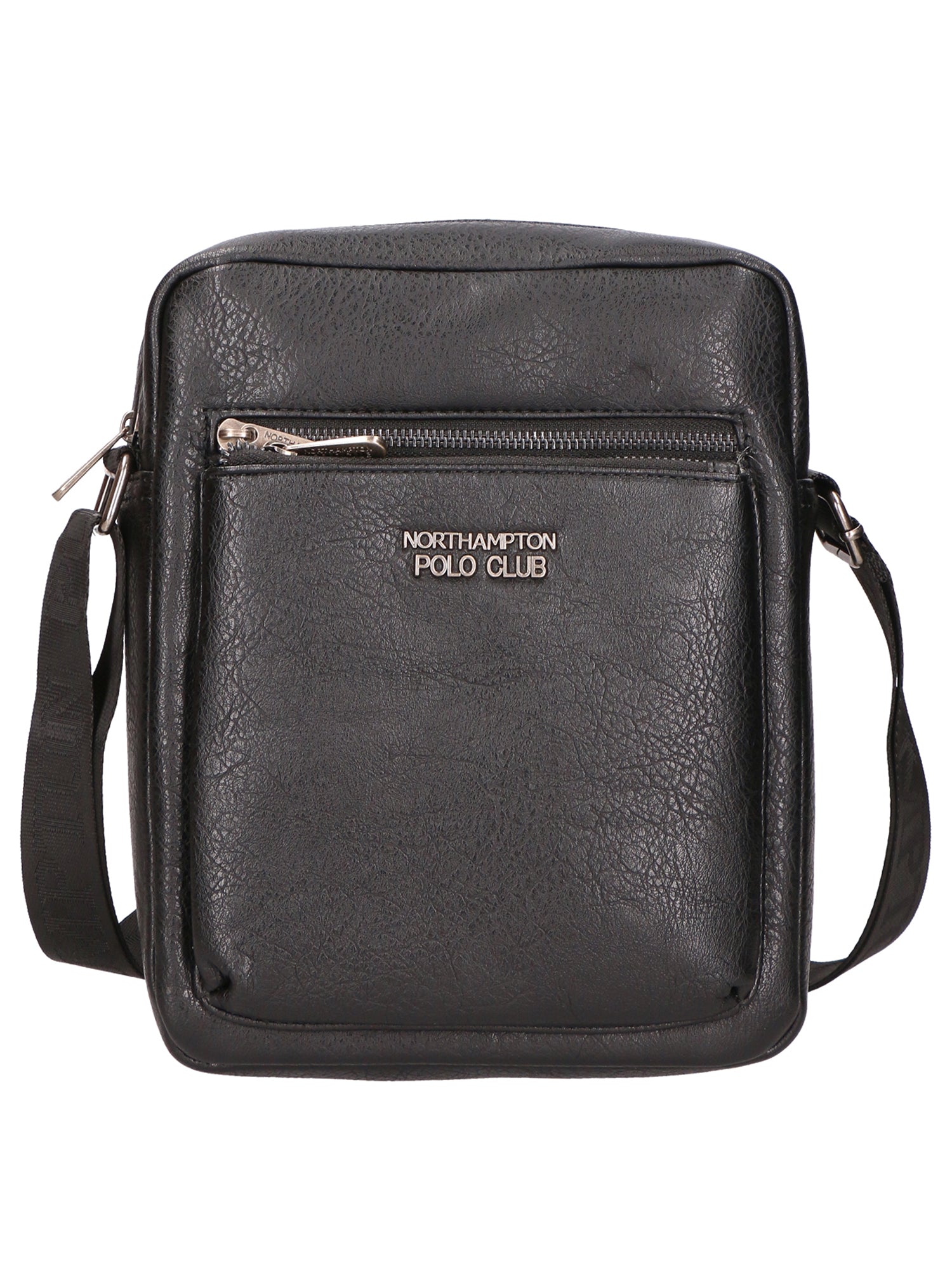 Borsa a tracolla uomo 100% PU Leather PCL3000-BLACK Northampton Polo Club