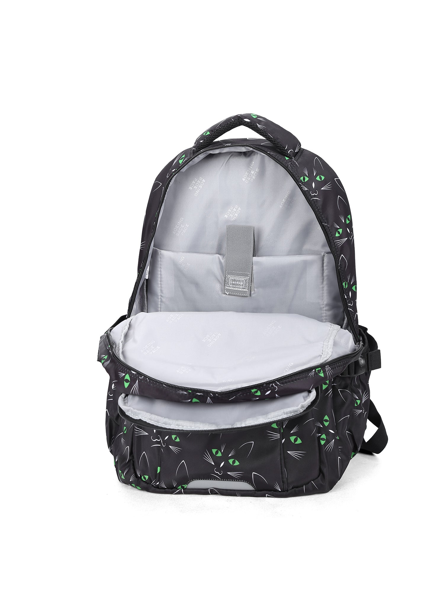 Zaino unisex Felino Casual GN62070-A-GREEN EYES CAT Aoking