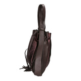 Oceania Borsa a spalla da donna Vera pelle 580041-T.MORO DARK BROWN Gave Lux