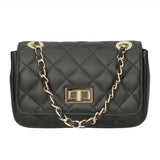 Carolina Borsa a spalla da donna Vera pelle 1073-NERO BLACK Gave Lux