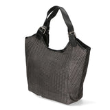 Elettra Borsa a mano da donna Vera pelle 80050-GRIGIO Gave Lux