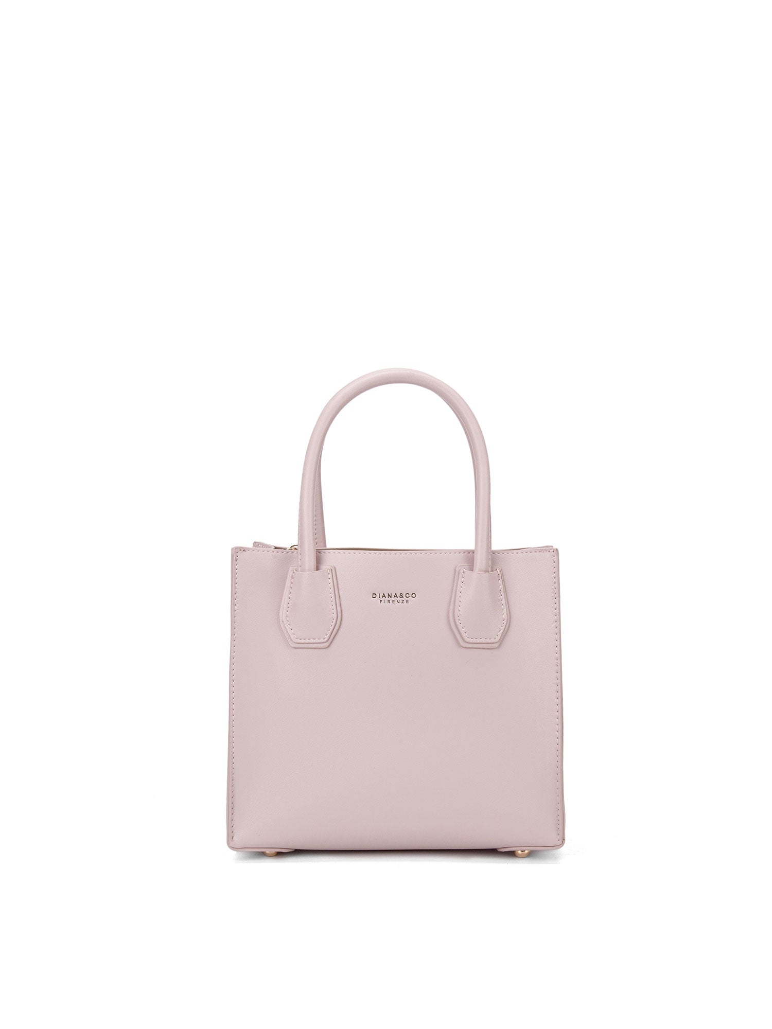 Borsa a mano da donna 100% pelle vegana PU 713-1PT-LIGHT PINK Diana&co