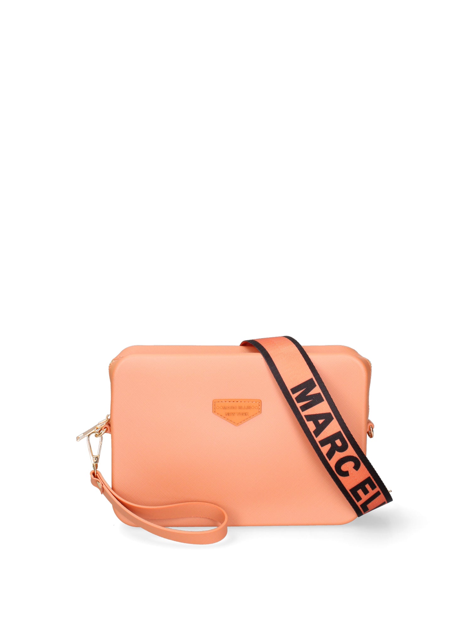 Borsa a tracolla da donna 100% Pvc FLAT-FLOWE-DARK RUST - LIGHT GOLD Marc Ellis