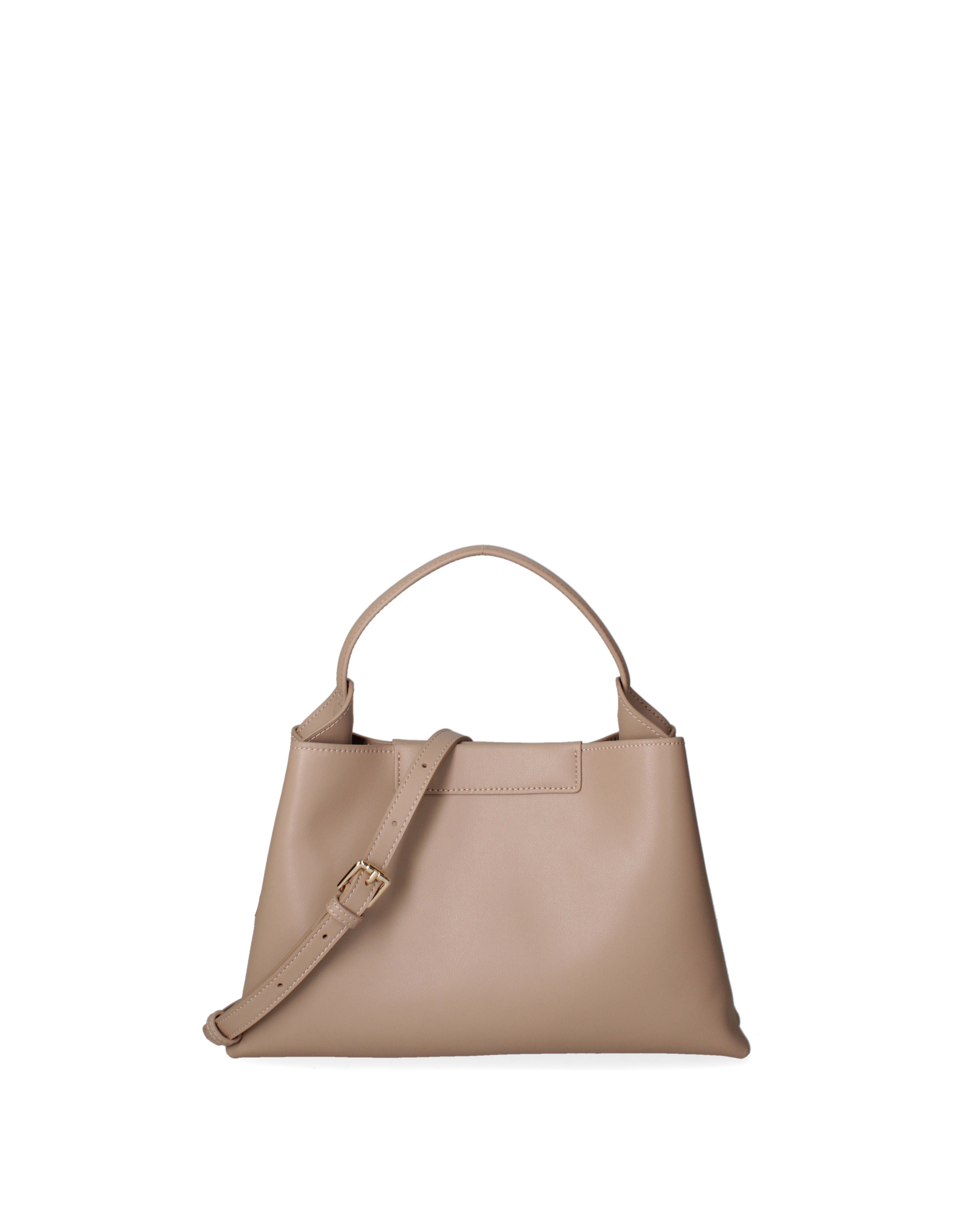 Borsa a mano da donna 100% pelle riciclata 07227-Taupe Viola Castellani