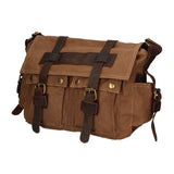 Melania Borsa a spalla unisex Canvas e vera pelle ZG3016-FANGO TAUPE Gave Lux