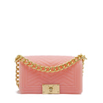 Borsa a mano da donna 100% Pvc FLAT XS MANHATTAN-MAUVE + OFF GOLD Marc Ellis